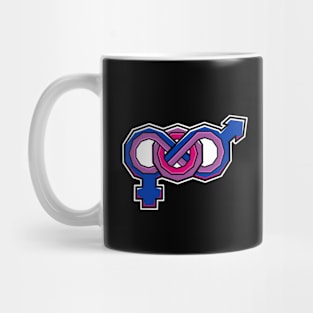 Bisexual Pride Symbol - Bisexuality Flag Colours - Bi LGBT Sexuality - Bisexual Mug